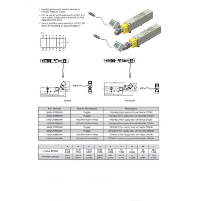 K503AU516663006 NUMATICS/AVENTICS SANDWICH SUPPLY BLOCK 503 SERIES 5/32" TUBE (PTY)